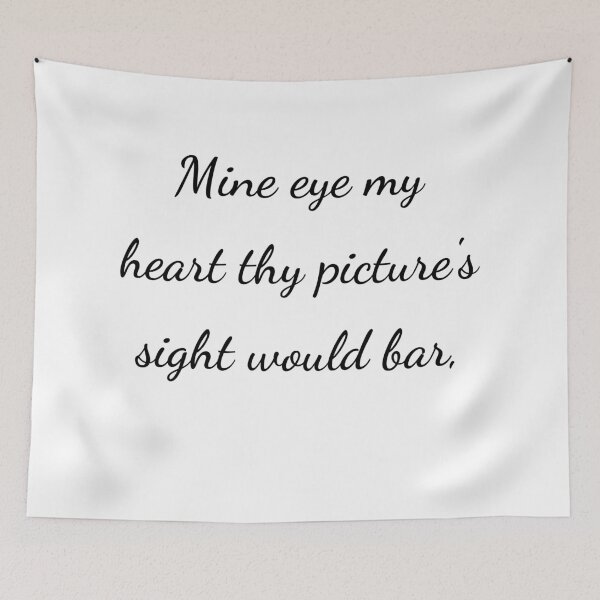 Item preview, "Mine eye my heart thy picture's sight would bar," - handwriting black designed and sold by ariksworld.