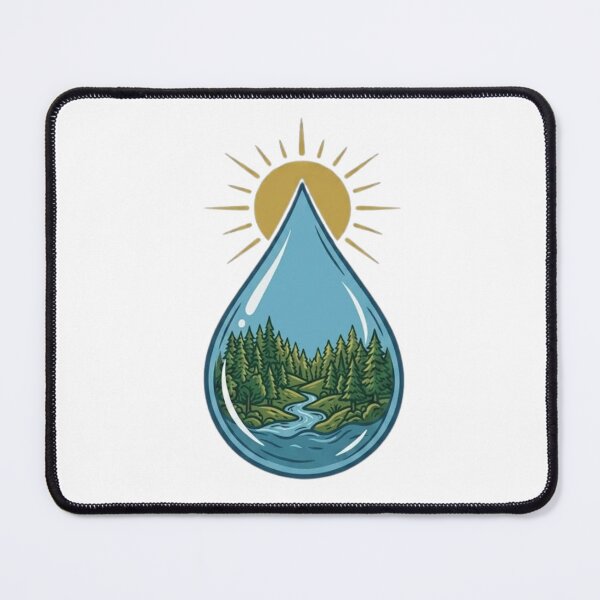 Item preview, Nature in a Waterdrop Vintage Landscape designed and sold by VintryOff.