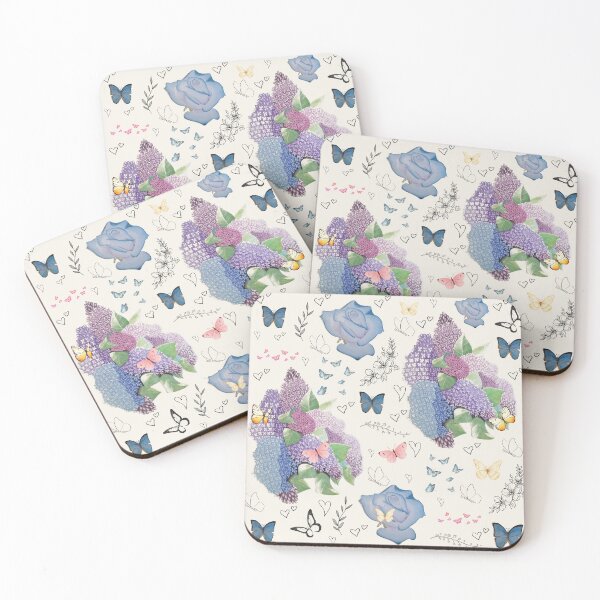 Item preview, Lillà e Farfalle – Collage Botanico a Pastelli designed and sold by su74lab.