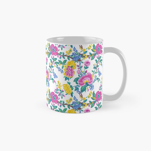 Item preview, Preppy summer flowers toile designed and sold by SophieClimaArt.