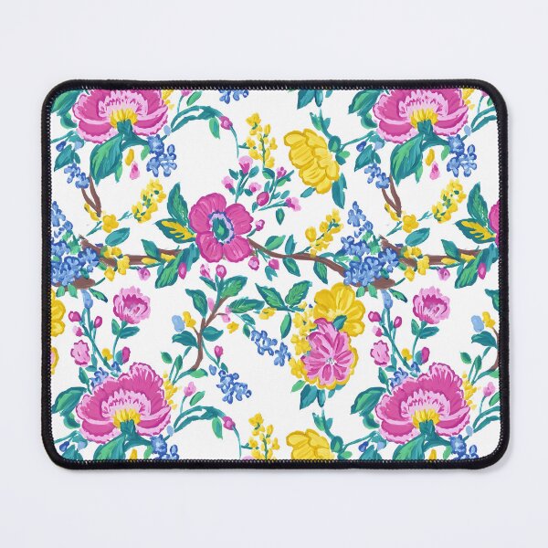 Item preview, Preppy summer flowers toile designed and sold by SophieClimaArt.