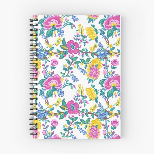 Item preview, Preppy summer flowers toile designed and sold by SophieClimaArt.