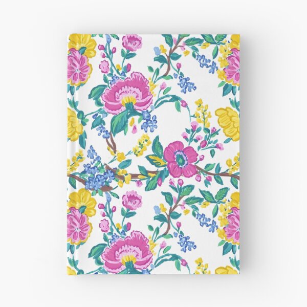 Item preview, Preppy summer flowers toile designed and sold by SophieClimaArt.