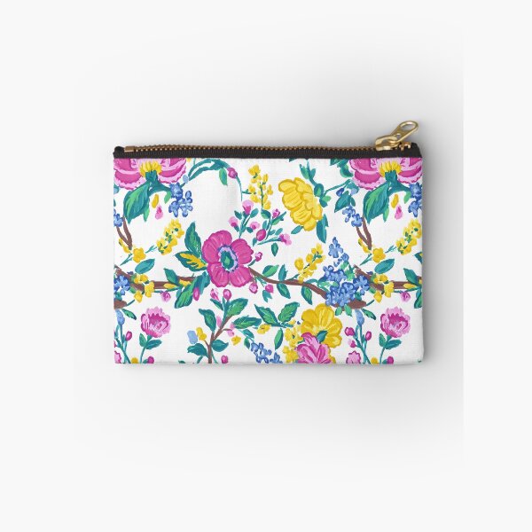 Item preview, Preppy summer flowers toile designed and sold by SophieClimaArt.
