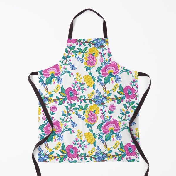 Item preview, Preppy summer flowers toile designed and sold by SophieClimaArt.