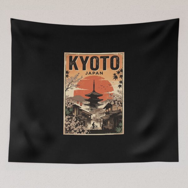 Item preview, Kyoto Japan Vintage Travel Poster Art designed and sold by dudelinart.