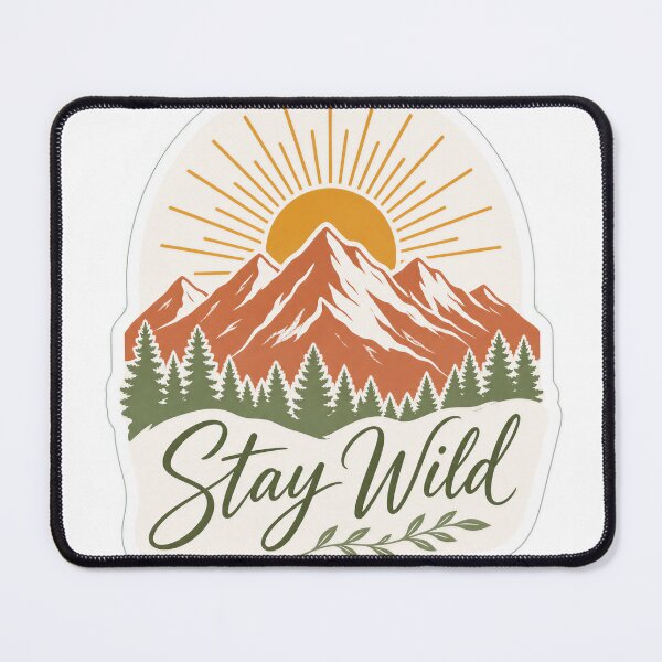 Item preview, Minimalist Boho Mountain Landscape Stay Wild Design designed and sold by DigitalVidisha.