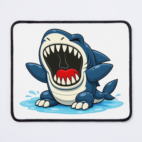 Item preview, Fierce Cartoon Shark – Cute Roaring Shark Illustration designed and sold by ROARSOME DESiGNS.