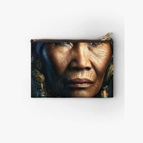 Item preview, Elderly Woman with Traditional Neck Rings Portrait designed and sold by Artessie.