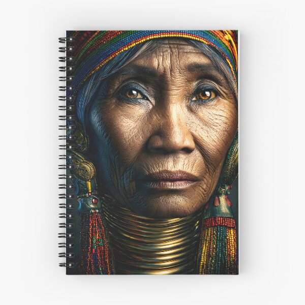 Item preview, Elderly Woman with Traditional Neck Rings Portrait designed and sold by Artessie.