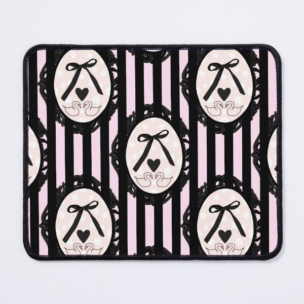 Item preview, My Gothic Romance – Victorian Cameo Bow Pattern in Pink Black and Crimson designed and sold by VirtuallyCreativ .