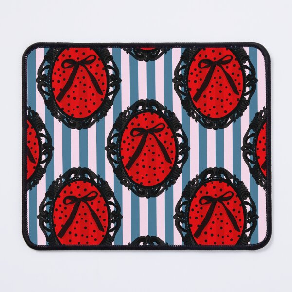Item preview, My Gothic Romance – Victorian Cameo Bow Pattern in Pink Black and Crimson designed and sold by VirtuallyCreativ .