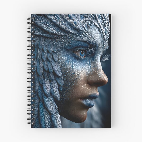 Item preview, Elegant Frosted Fantasy Face with Feather Textures designed and sold by Artessie.