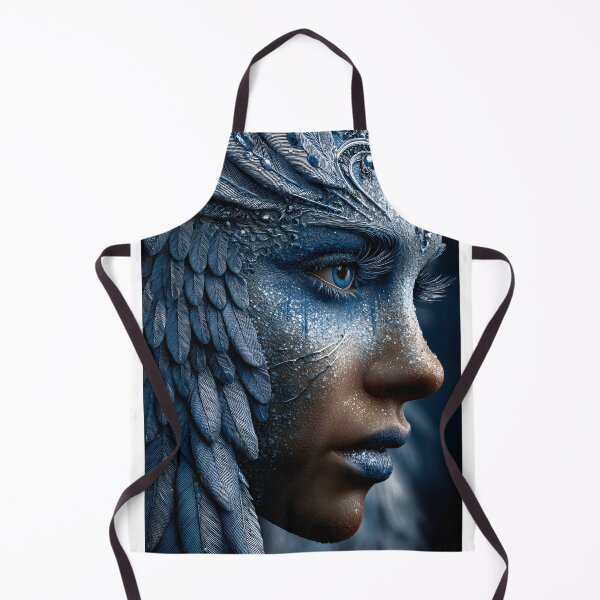 Item preview, Elegant Frosted Fantasy Face with Feather Textures designed and sold by Artessie.