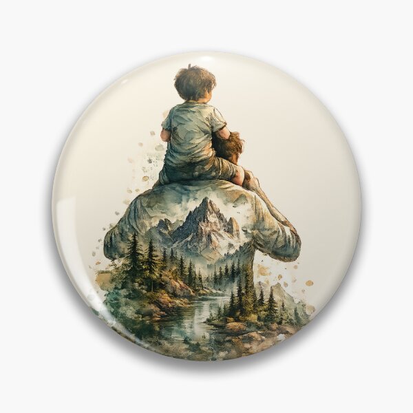 Item preview, Mountain Dad – Father and Son Nature Art Father’s Day designed and sold by LuminShadowArt.
