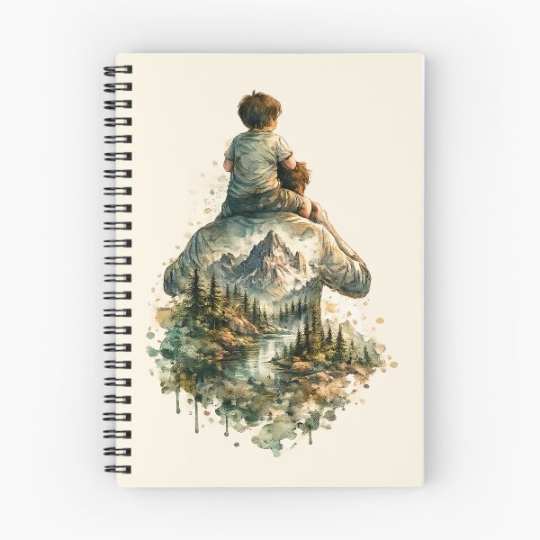 Item preview, Mountain Dad – Father and Son Nature Art Father’s Day designed and sold by LuminShadowArt.