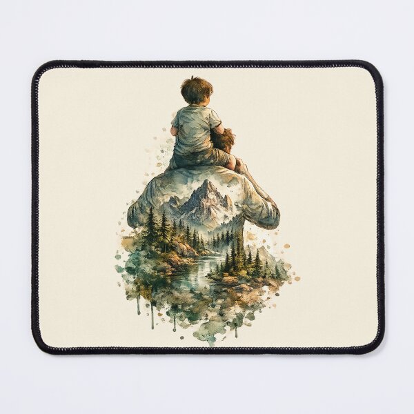 Item preview, Mountain Dad – Father and Son Nature Art Father’s Day designed and sold by LuminShadowArt.