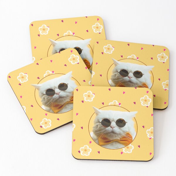 Item preview, Cool Cat in Sunglasses Floral Aesthetic designed and sold by Runa :).
