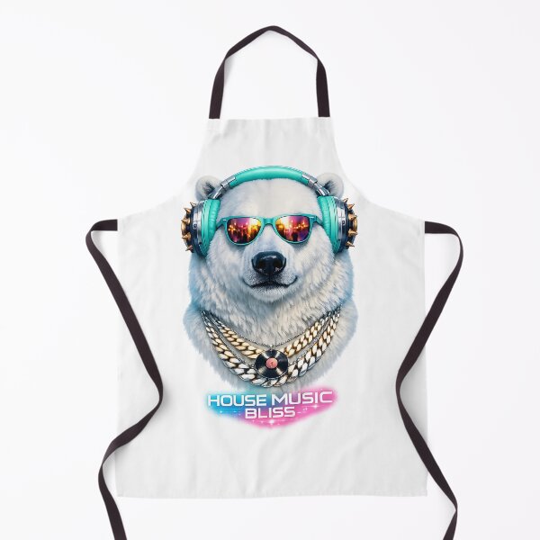 Item preview, House Music Bliss Cool Polar Bear DJ designed and sold by ZenRave Designs.