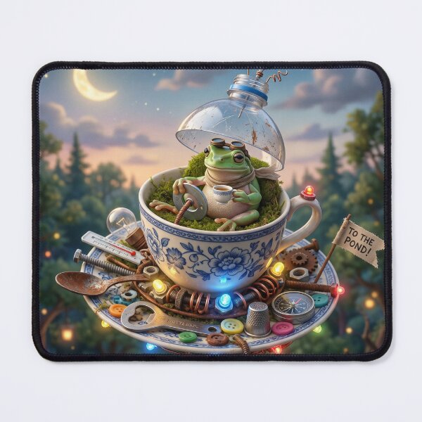 Item preview, Frog Inventor’s Tea Break designed and sold by CuteRage.