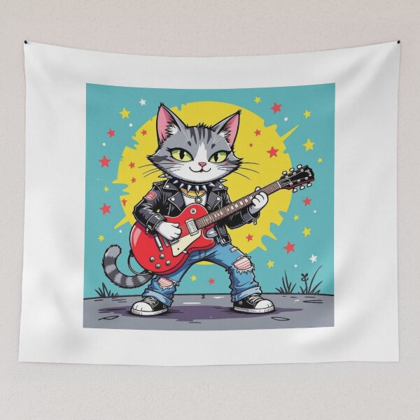 Item preview, Punk cat designed and sold by ZeusGallery.