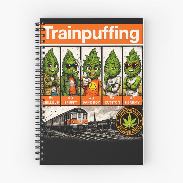 Item preview, Trainpuffing Cannabis Buds Funny 420 Stoner Cartoon designed and sold by GreenKingShop.