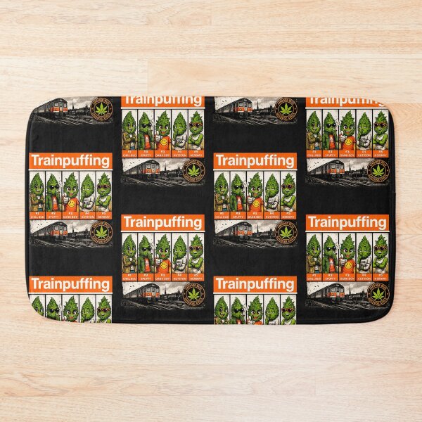 Item preview, Trainpuffing Cannabis Buds Funny 420 Stoner Cartoon designed and sold by GreenKingShop.