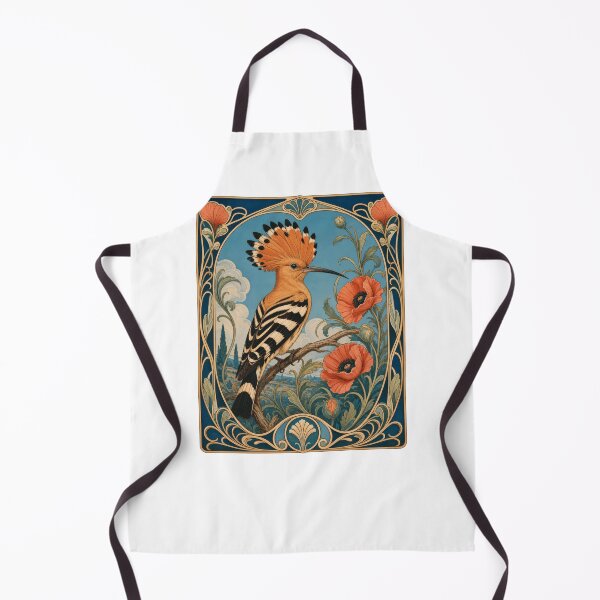 Item preview, Hoopoe Bird Art Nouveau Floral Vintage Style designed and sold by AntiqueImages.