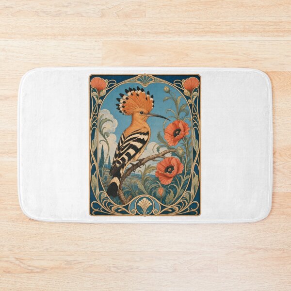 Item preview, Hoopoe Bird Art Nouveau Floral Vintage Style designed and sold by AntiqueImages.