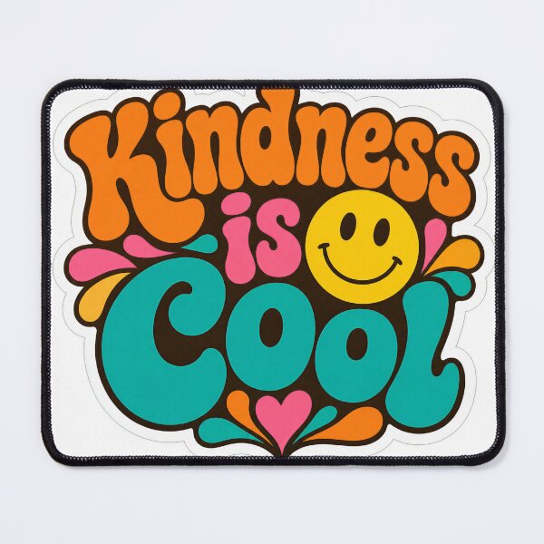 Item preview, Retro Groovy Kindness is Cool Typography Art designed and sold by DigitalVidisha.