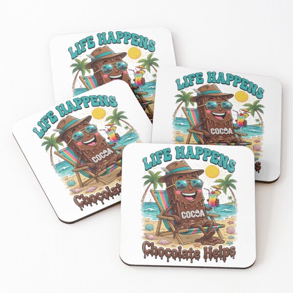 Item preview, Life Happens Chocolate Helps Funny Chocolate Bar Beach Summer Vintage designed and sold by CF_VintageDesign.