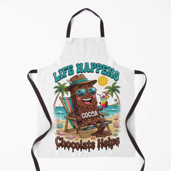Item preview, Life Happens Chocolate Helps Funny Chocolate Bar Beach Summer Vintage designed and sold by CF_VintageDesign.