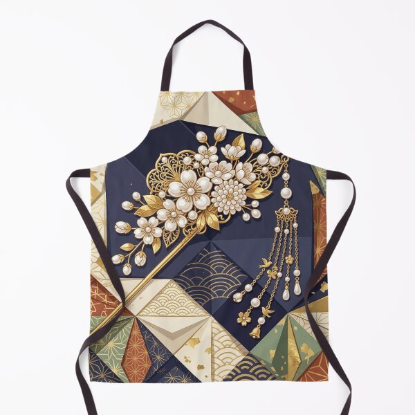 Item preview, Luxurious Wa-Modern Art: Golden Kanzashi Hairpin & Origami Patterns designed and sold by Hikariha Studio.