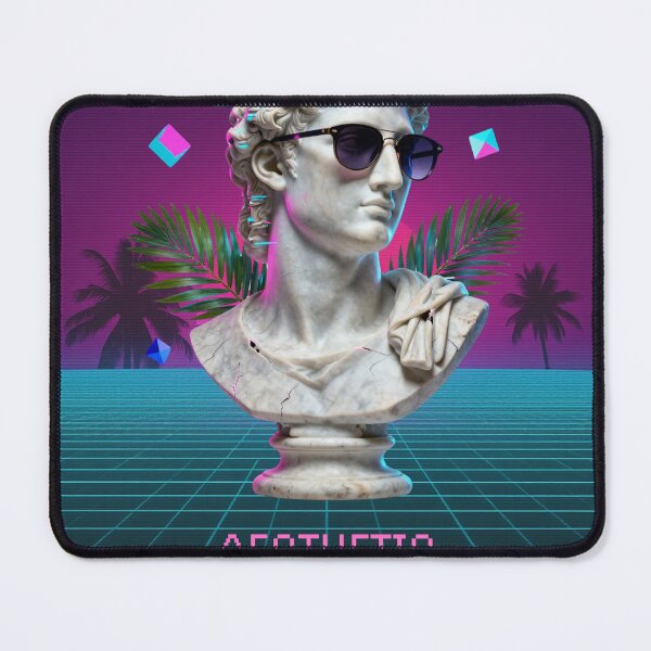 Item preview, Vaporwave Aesthetic David Statue Neon Sunset designed and sold by CREATIVO STUDIO.