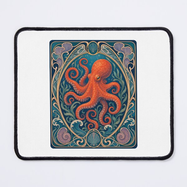Item preview, Vintage Art Nouveau Octopus Ocean Fantasy designed and sold by AntiqueImages.