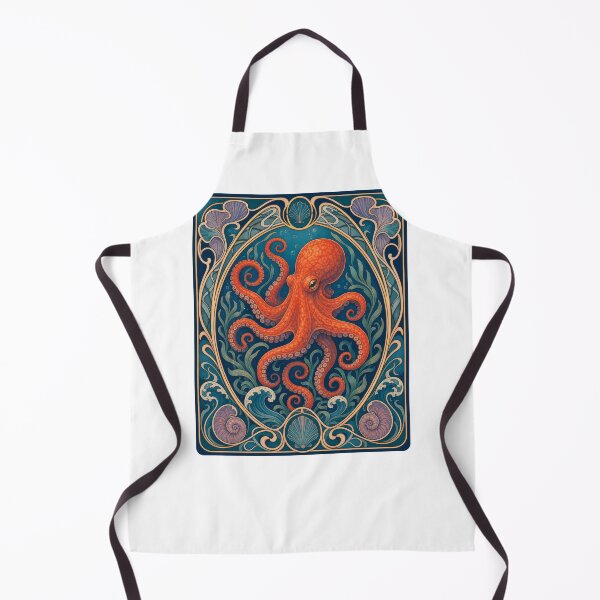 Item preview, Vintage Art Nouveau Octopus Ocean Fantasy designed and sold by AntiqueImages.
