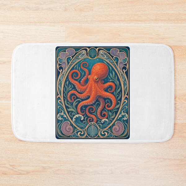 Item preview, Vintage Art Nouveau Octopus Ocean Fantasy designed and sold by AntiqueImages.