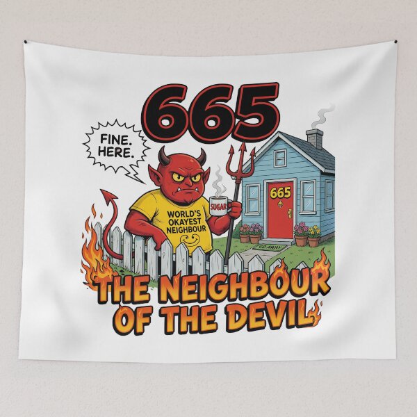 Item preview, 665 Neighbour of the Devil Funny Design designed and sold by TshirtsOnline-.