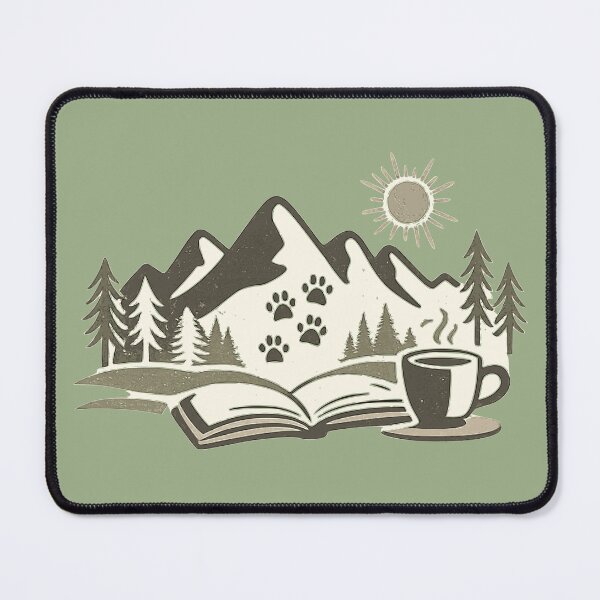 Item preview, Outdoor Book Lover Coffee Paw Print designed and sold by Corvoria.