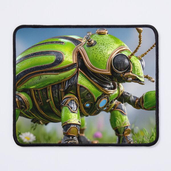 Item preview, Futuristic Mechanical Beetle with Green Design designed and sold by Artessie.