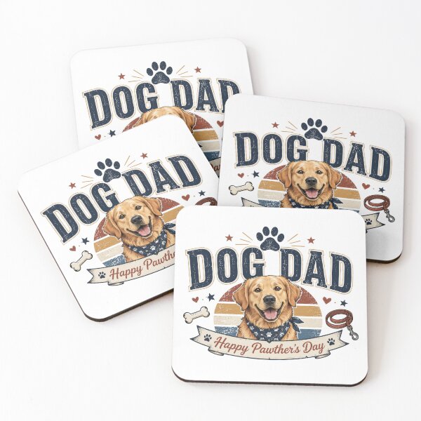 Item preview, Golden Retriever Dog Dad Happy Pawthers Day designed and sold by MoonStitch.