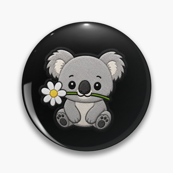 Item preview, Cute Koala Holding a Flower Embroidery Patch designed and sold by ColorSplash123.