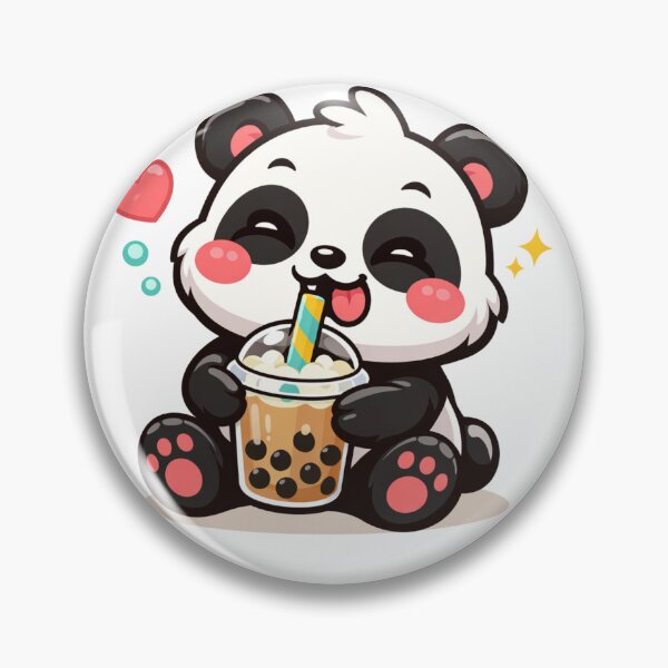 Artikelvorschau, Kawaii-Cartoon-Panda mit Bubble Tea entworfen und verkauft von TariqAlNoor.