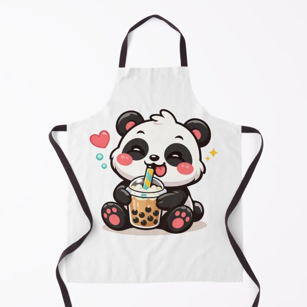 Item preview, kawaii cartoon fun panda with bubble tea designed and sold by TariqAlNoor.