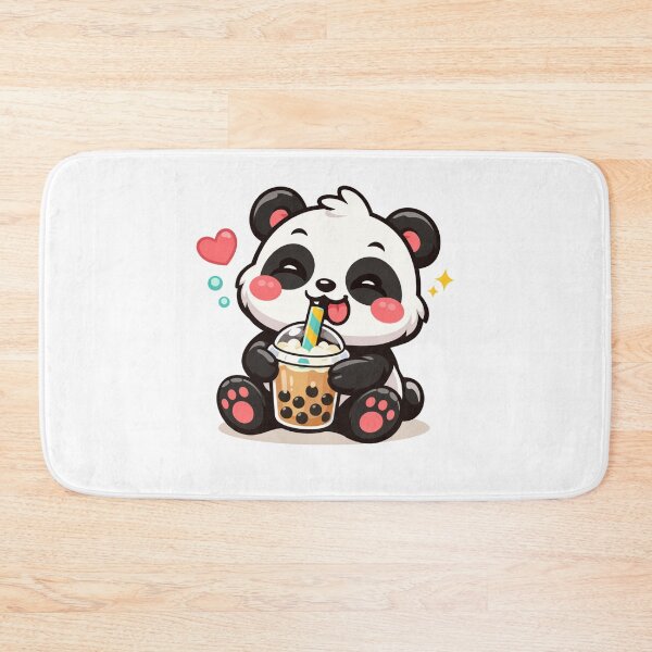 Item preview, kawaii cartoon fun panda with bubble tea designed and sold by TariqAlNoor.