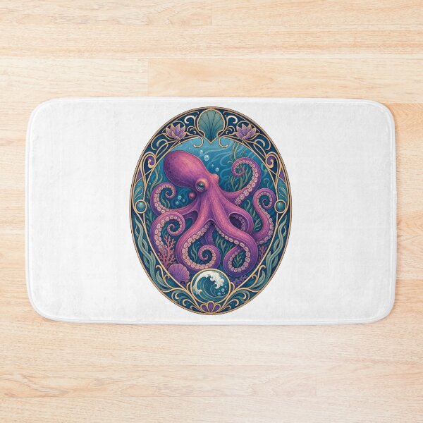 Item preview, Vintage Art Nouveau Octopus Ocean Design designed and sold by AntiqueImages.