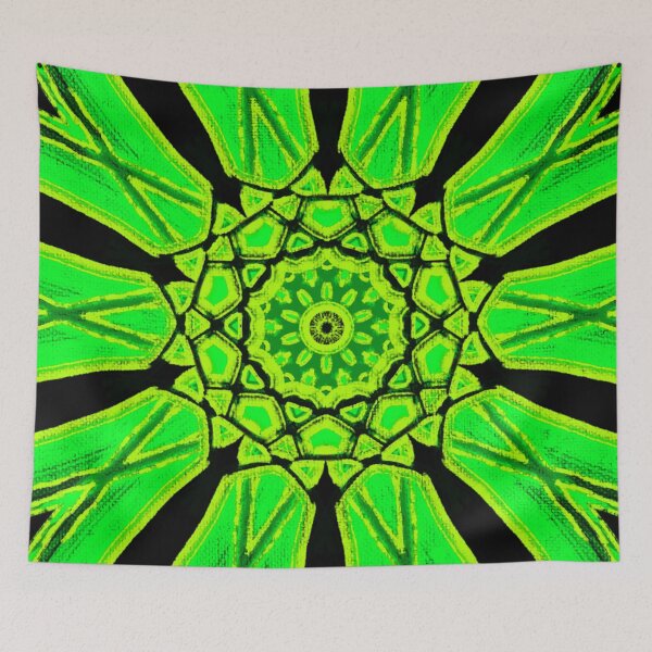 Item preview, Neon Green Kaleidoscope Pattern designed and sold by EsmArtUniverse.
