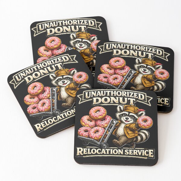 Item preview, Unauthorized Donut Relocation Service Shirt Funny Raccoon Donut Lover Gift Trash Panda Snack Bandit T-Shirt designed and sold by clockedoutwearshop.