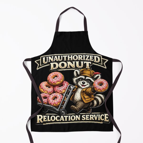 Item preview, Unauthorized Donut Relocation Service Shirt Funny Raccoon Donut Lover Gift Trash Panda Snack Bandit T-Shirt designed and sold by clockedoutwearshop.