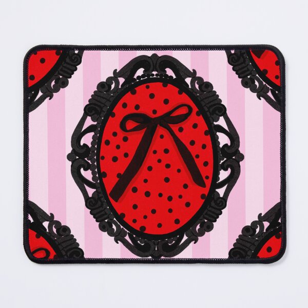 Item preview, My Gothic Romance – Victorian Cameo Bow Pattern in Pink Black and Crimson designed and sold by VirtuallyCreativ .